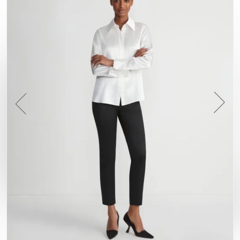 LAFAETTE 148 Sateen Stanton Black Cropped Pant Size 12